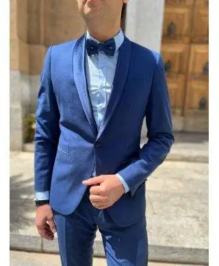 Smoking blu elettrico, elegante - Cerimonia uomo