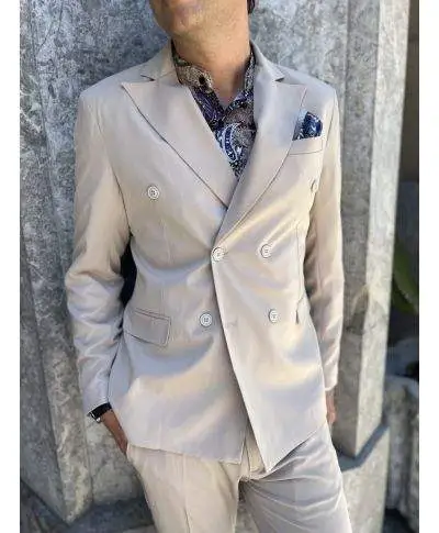 Abito uomo, doppiopetto - Beige