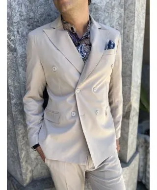 Abito uomo, doppiopetto - Beige