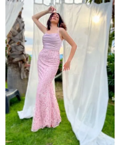 Vestito elegante - Rosa - A sirena