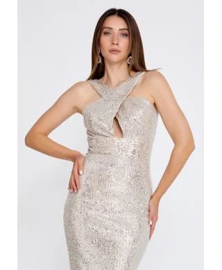 Vestito oro - Elegante - A sirena