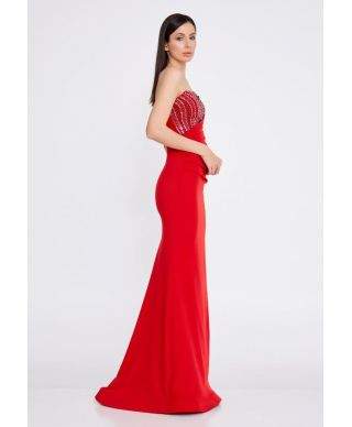 Vestito elegante, rosso - Da cerimonia - A sirena