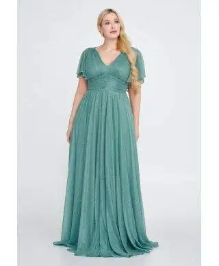 Vestito da cerimonia - Curvy - Verde