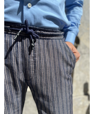 Pantaloni blu, a quadri - Key Jey dnm