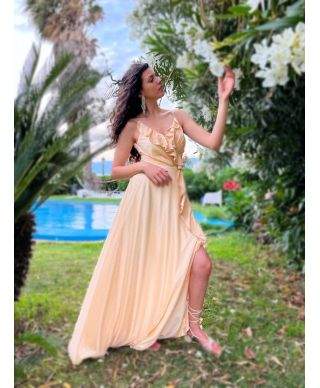 Abito da cerimonia - Oro - Tessuto glitterato