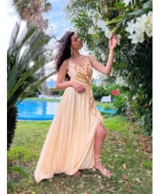 Abito da cerimonia - Oro - Tessuto glitterato