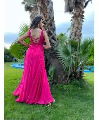 Abito da cerimonia - Fuxia - Spacco - Greece