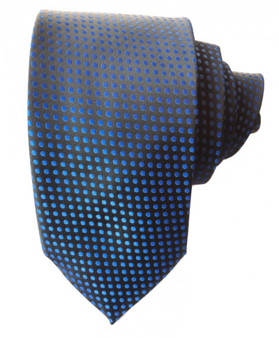 Cravatta uomo neara - Cravatte eleganti - Cravatta uomo nera a pois