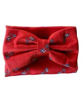 Papillon uomo - Rosso - Fantasia lambrette - Abbinato alla pochette