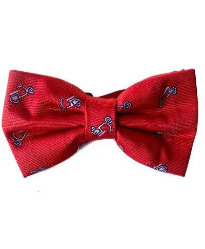 Papillon uomo - Rosso - Fantasia lambrette - Abbinato alla pochette