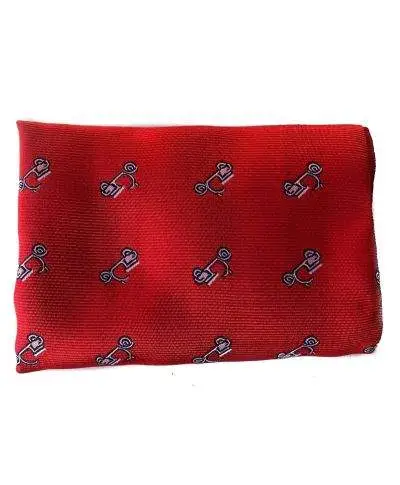 Papillon uomo - Rosso - Fantasia lambrette - Abbinato alla pochette