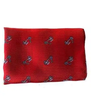 Papillon uomo - Rosso - Fantasia lambrette - Abbinato alla pochette