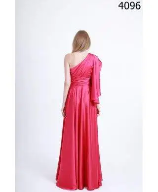 Vestito monospalla - Da cerimonia - Fuxia