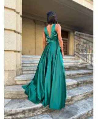 Vestito elegante da cerimonia - Verde - Stile impero