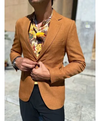 Giacca uomo, slim - Senape, scuro
