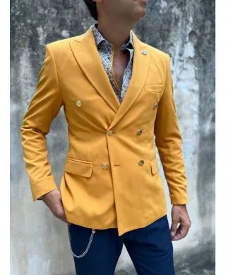 Giacca uomo - Doppiopetto - Senape