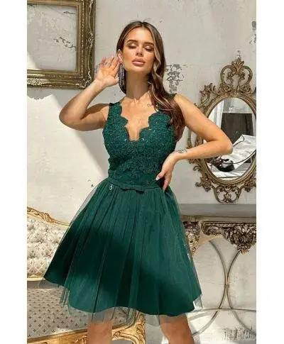 Vestito corto elegante, verde - Kate
