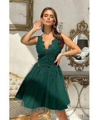 Vestito corto elegante, verde - Kate