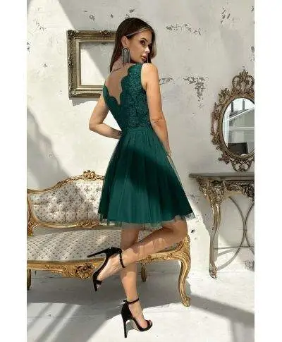 Vestito corto elegante, verde - Kate