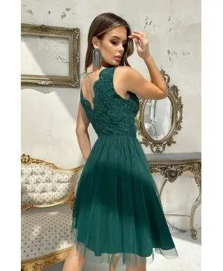 Vestito corto elegante, verde - Kate