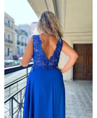 Vestito elegante da cerimonia - Cobalto - Tagllie curvy