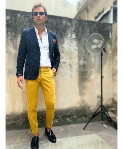 Pantaloni uomo - Senape - Chino - Paul Miranda