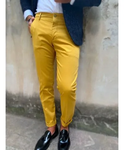 Pantaloni uomo - Senape - Chino - Paul Miranda