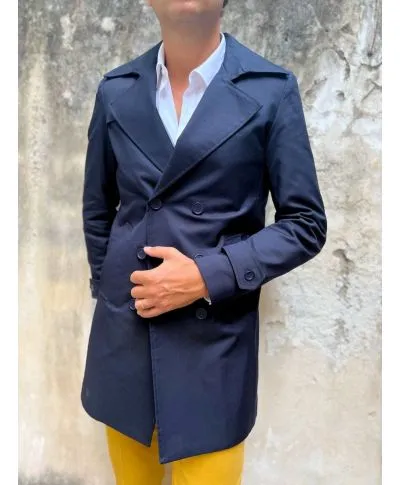 Trench uomo, Blu - Dopiopetto - Paul Miranda