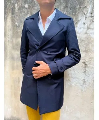 Trench uomo, Blu - Dopiopetto - Paul Miranda