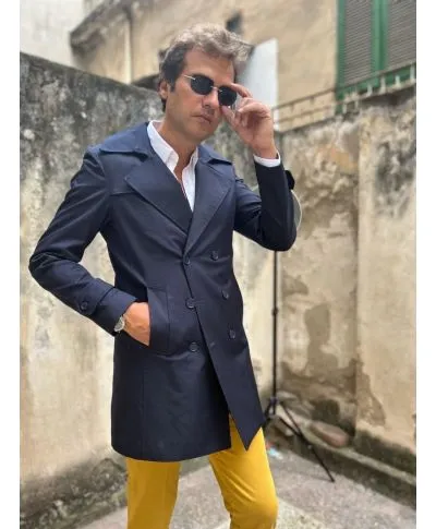 Trench uomo, Blu - Dopiopetto - Paul Miranda