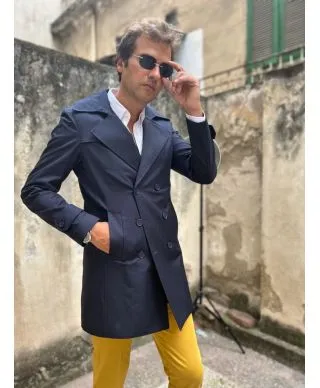 Trench uomo, Blu - Dopiopetto - Paul Miranda