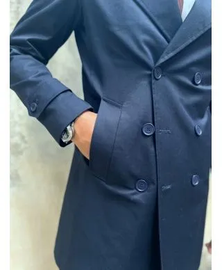 Trench uomo, Blu - Dopiopetto - Paul Miranda