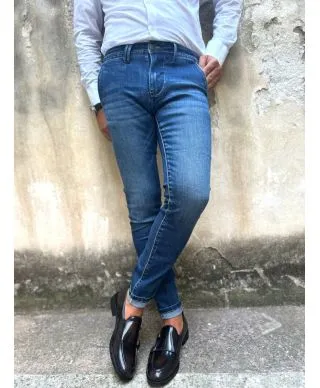 Jeans uomo - Skinny - Tasca america - Key Jey