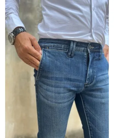 Jeans uomo - Skinny - Tasca america - Key Jey