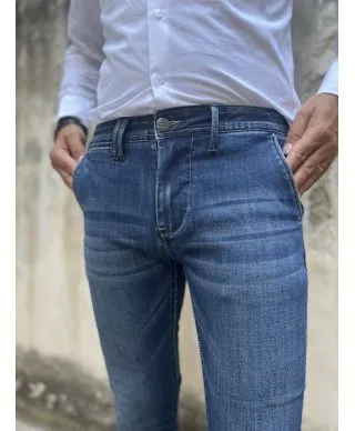 Jeans uomo - Skinny - Tasca america - Key Jey