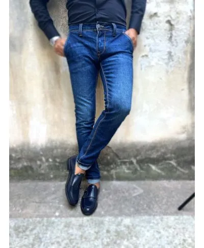 Jeans uomo - Tasca america - Slim - Key Jey