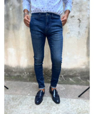 Jeans uomo - Blu - Skinny - Key Jey