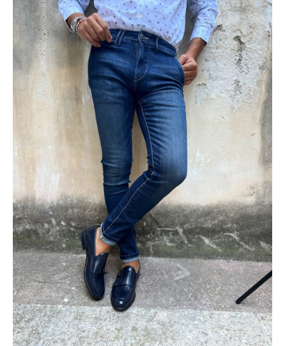 Jeans uomo - Blu - Skinny - Key Jey