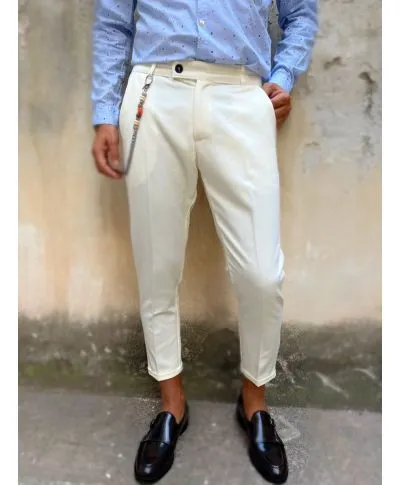 Pantaloni bianchi - Cropped