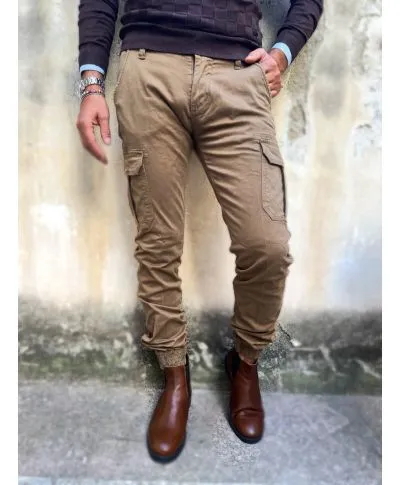 Pantaloni cargo - Beige - Key Jey