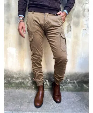 Pantaloni cargo - Beige - Key Jey