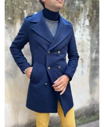 Cappotto uomo doppiopetto - Blu - Paul Miranda