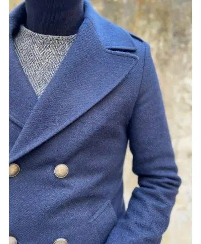Cappotto uomo doppiopetto - Blu - Paul Miranda