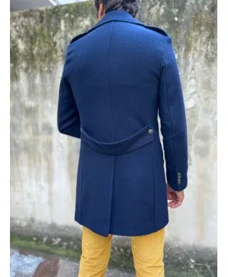 Cappotto uomo doppiopetto - Blu - Paul Miranda