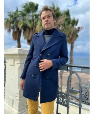 Cappotto uomo doppiopetto - Blu - Paul Miranda