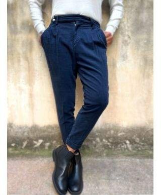 Pantaloni a vita alta, blu - Paul Miranda