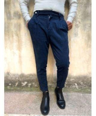 Pantaloni a vita alta, blu - Paul Miranda