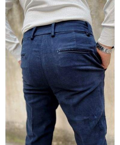 Pantaloni a vita alta, blu - Paul Miranda