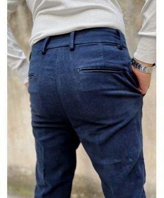 Pantaloni a vita alta, blu - Paul Miranda