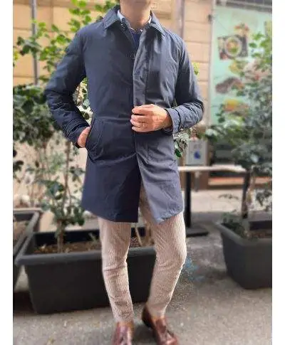 Trench uomo - Blu - Con fodera imbottita staccabile